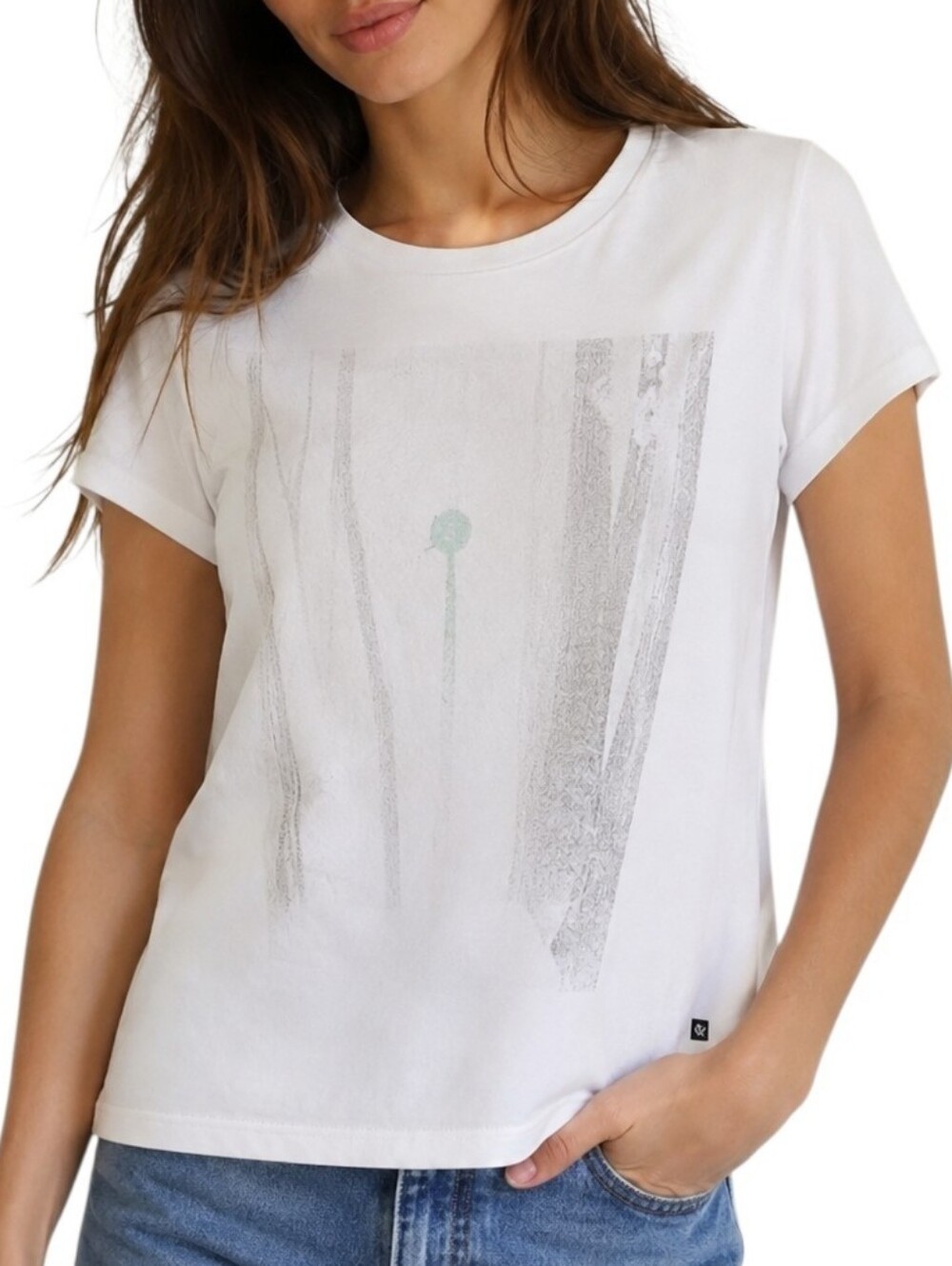 Ragwear Graphic T Shirt Womens Large White Cotton Crewneck